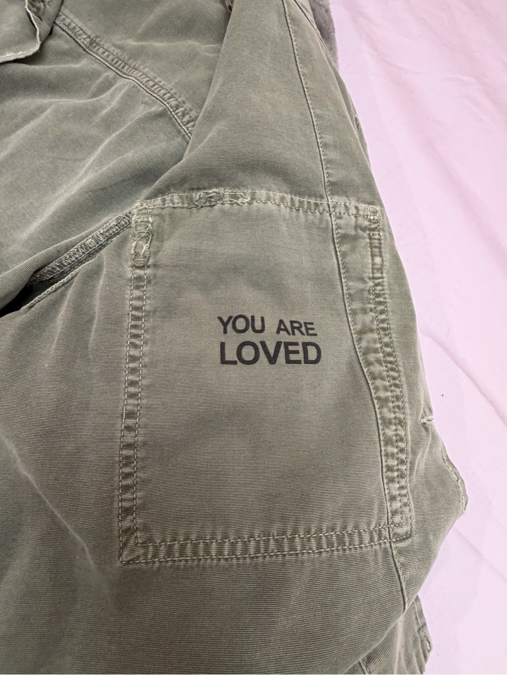 AMO women’s Olive Utility Jacket with Patch Pockets - Picture 3 of 5